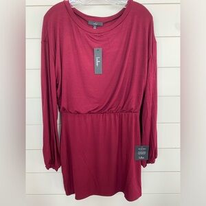 Lulus Dress Women’s Burgundy Long Sleeve Size XL - NWT
